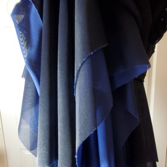 Fun Party Dress - Blue/Black by Blondie Nites - Size S -  Handkerchief Skirt - Picture 5 of 8